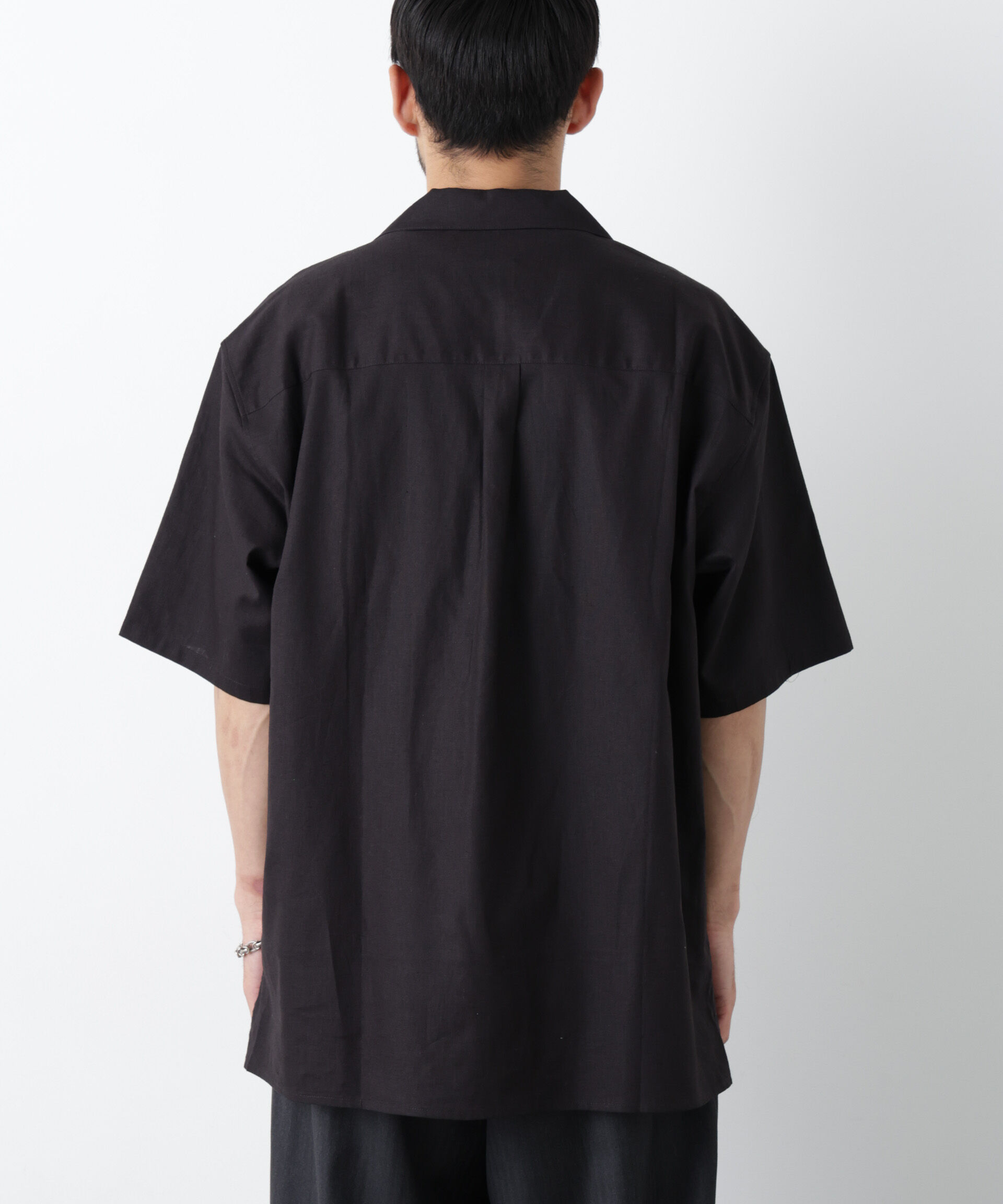 NANO universe「｢FRENCH LINEN｣ フライフロント半袖シャツ」|シャツ・ブラウス|