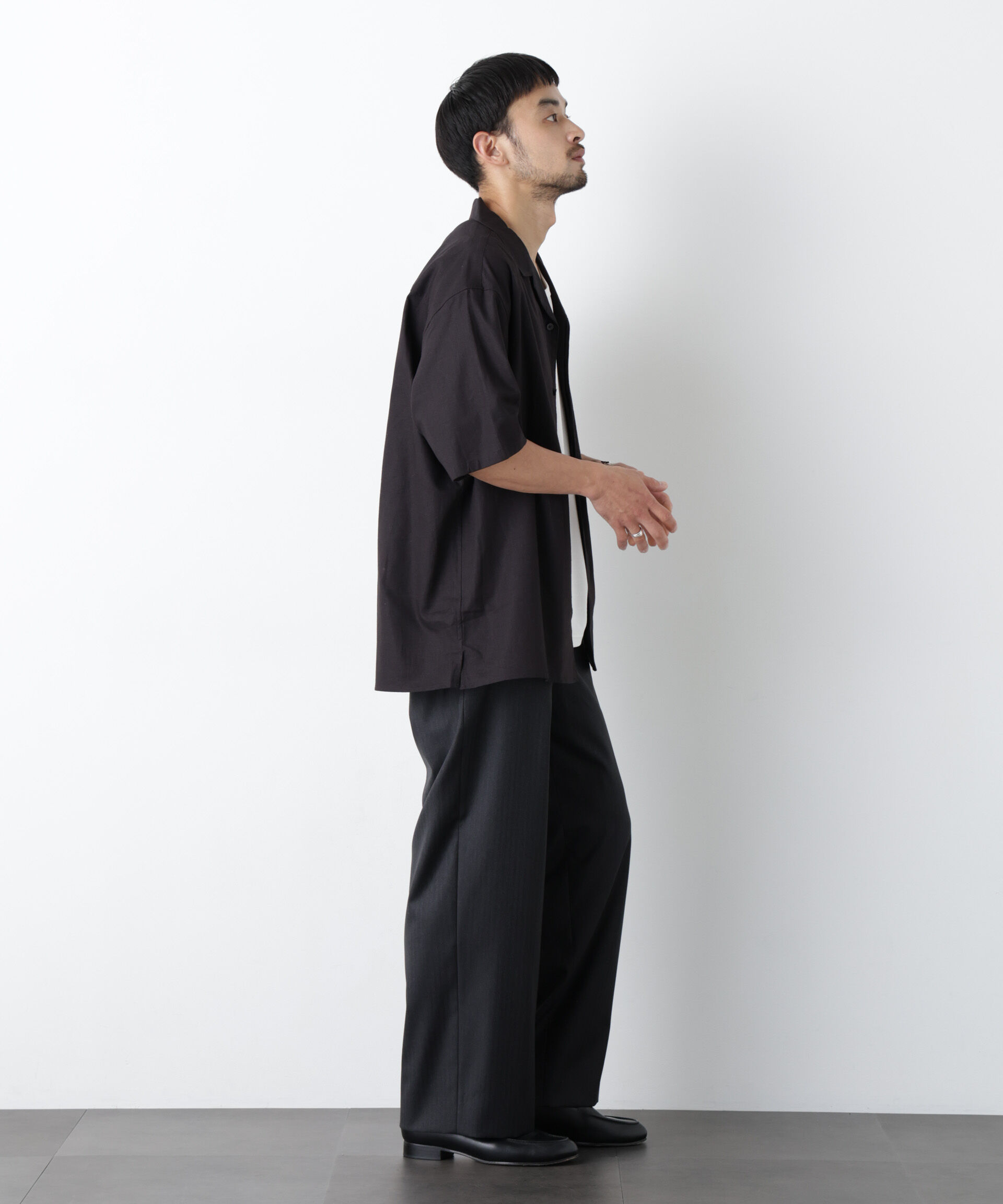NANO universe「｢FRENCH LINEN｣ フライフロント半袖シャツ」|シャツ・ブラウス|