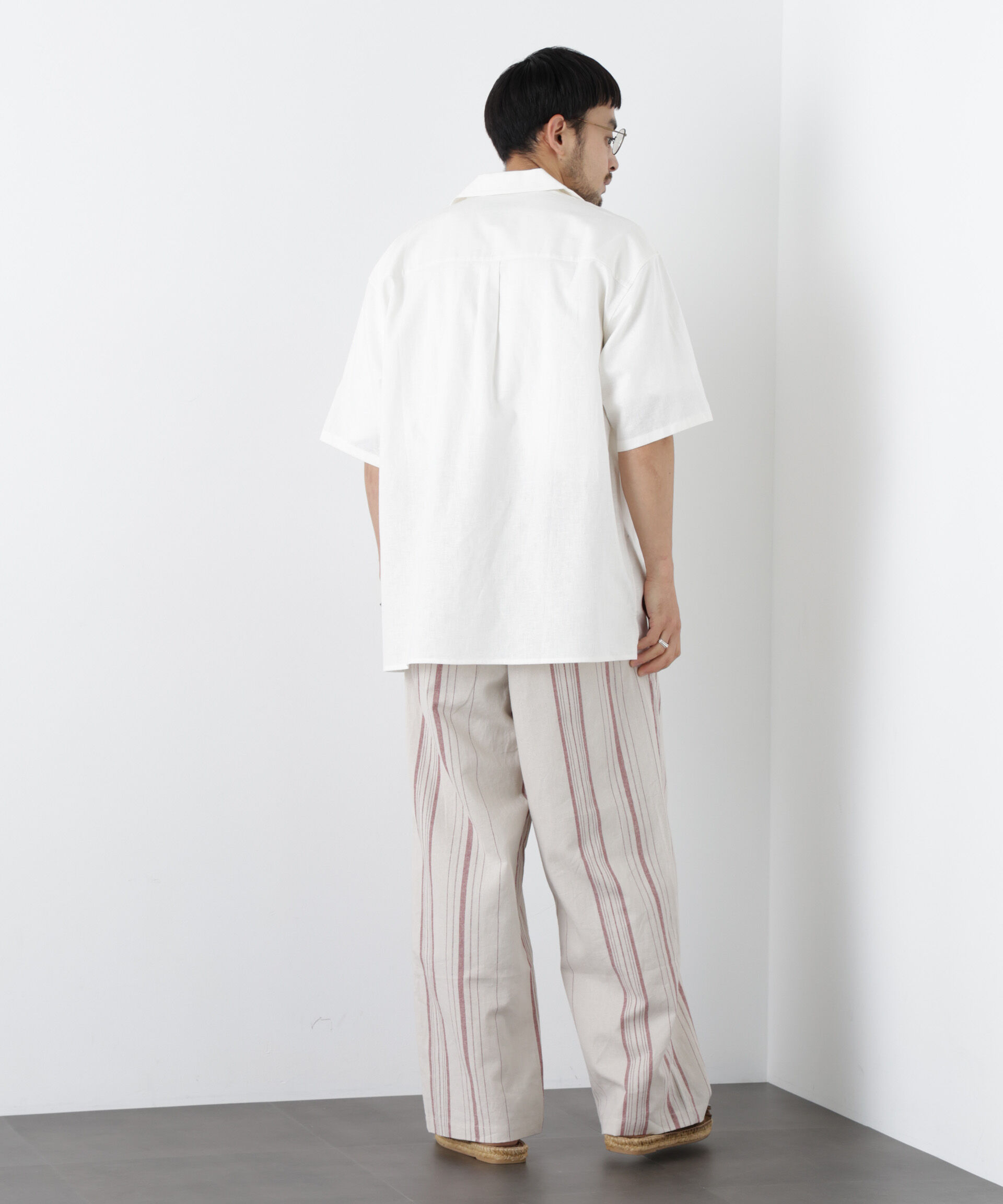 NANO universe「｢FRENCH LINEN｣ フライフロント半袖シャツ」|シャツ・ブラウス|