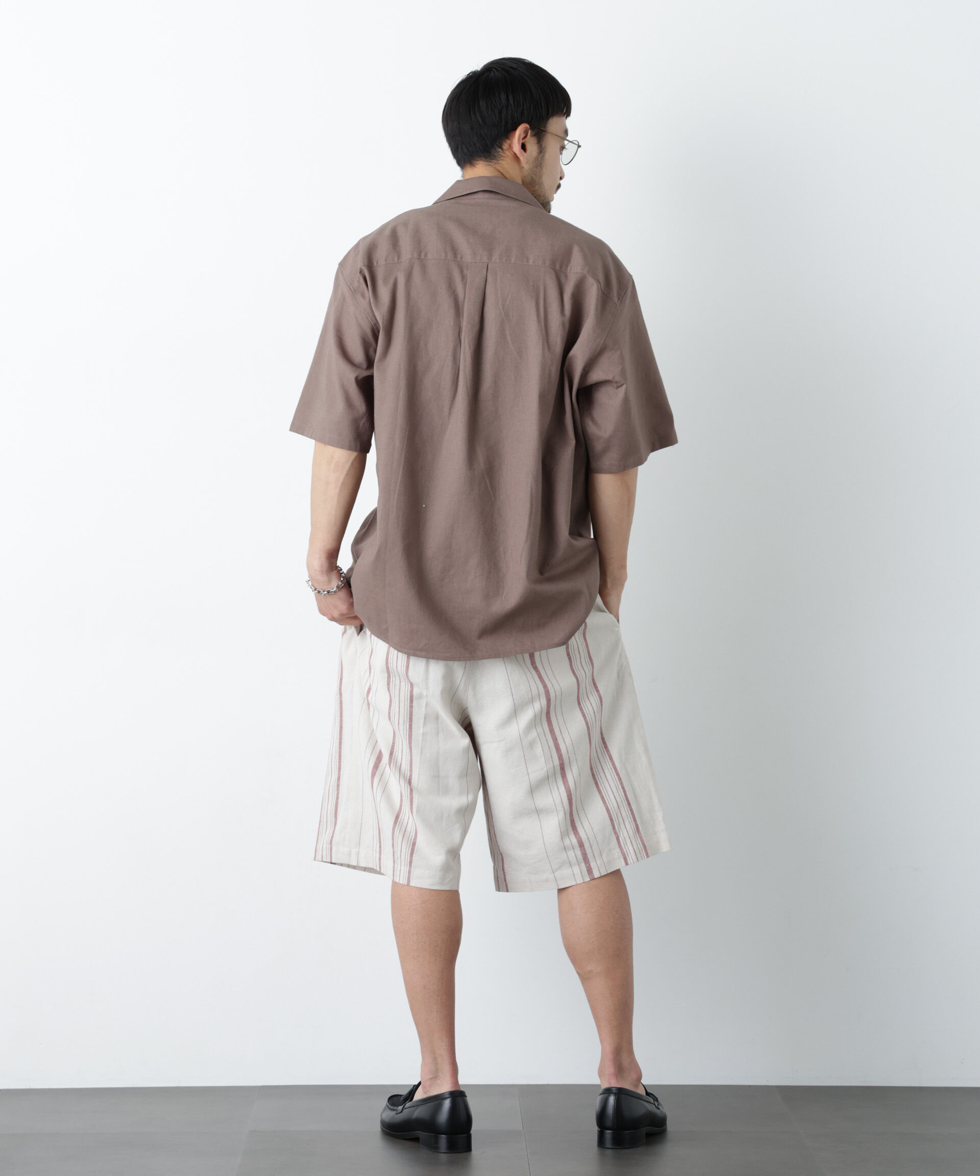 NANO universe「｢FRENCH LINEN｣ フライフロント半袖シャツ」|シャツ・ブラウス|