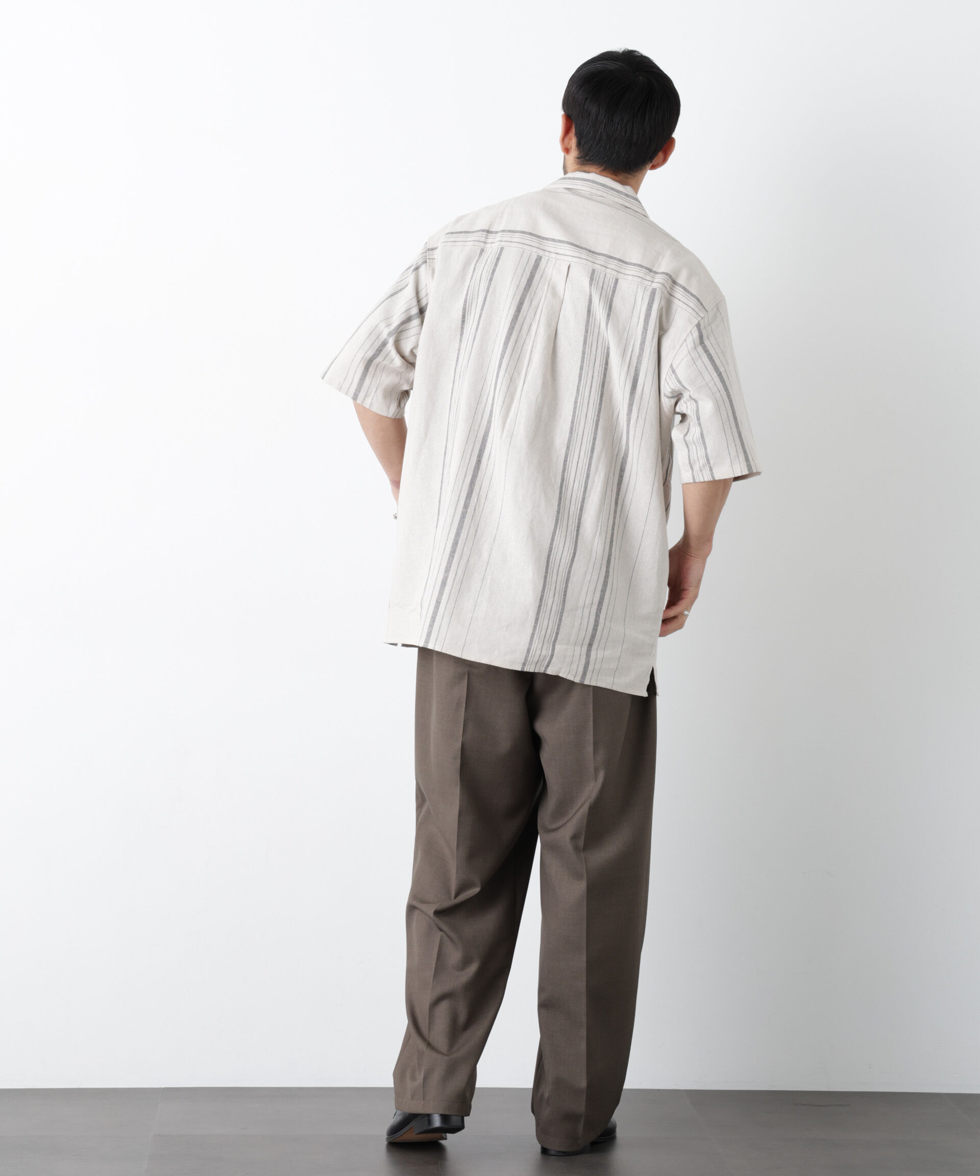 NANO universe「｢FRENCH LINEN｣ フライフロント半袖シャツ」|シャツ・ブラウス|