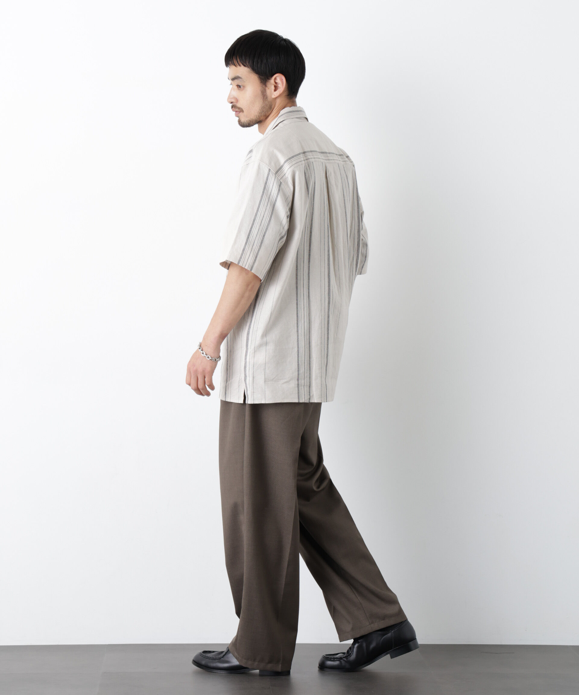 NANO universe「｢FRENCH LINEN｣ フライフロント半袖シャツ」|シャツ・ブラウス|