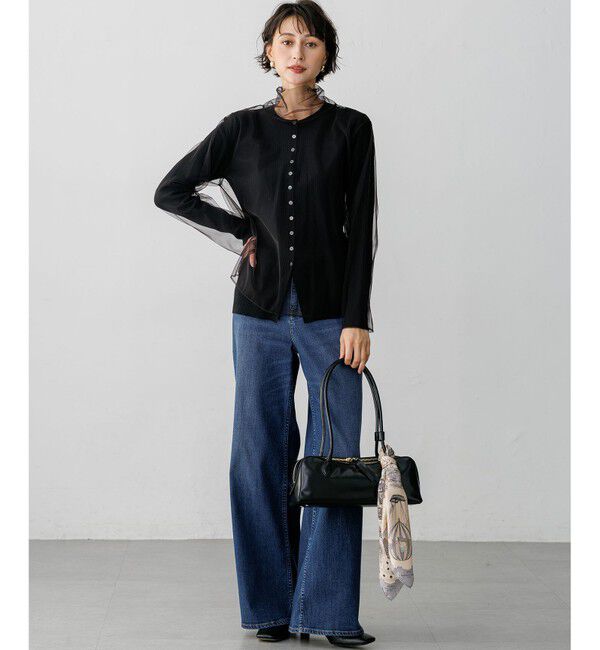 23区「【見上愛さん着用】チュールレイヤード プルオーバー トップス」|Tシャツ・カットソー|