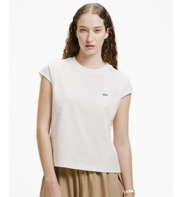 LACOSTE「フレンチスリーブTシャツ」|Tシャツ・カットソー|オフホワイト