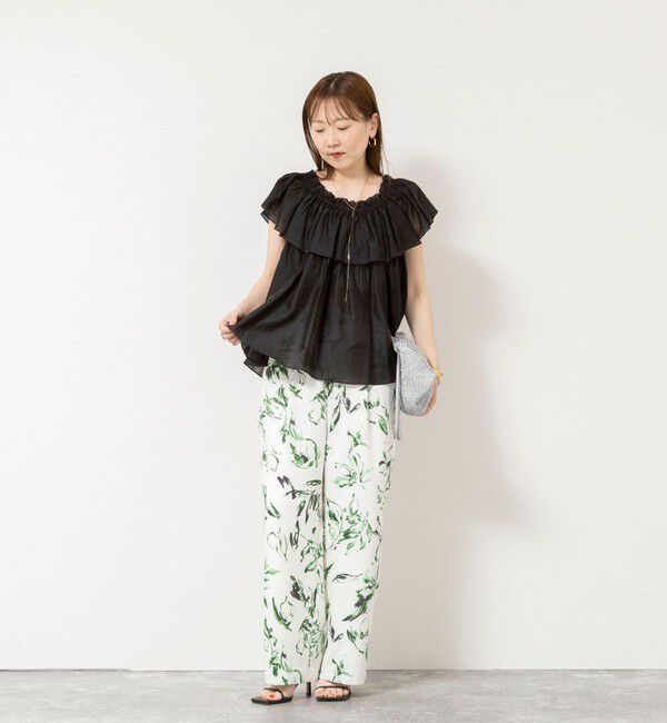 NOLLEY'S sophi「《セットアップ対応》【BECシリーズ】ウォッシャブルシアーローンオフショルブラウス」|シャツ・ブラウス|