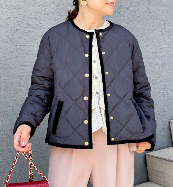 NOLLEY'S「【TAION&times;LIMONTA】別注ベロアパイピングショートダウン」|ダウン|