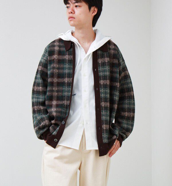 GLOSTER「Collared wool JK 衿付きニットカーディガン」|ニット・セーター|