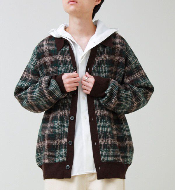 GLOSTER「Collared wool JK 衿付きニットカーディガン」|ニット・セーター|