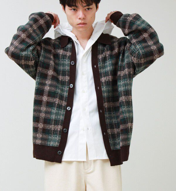 GLOSTER「Collared wool JK 衿付きニットカーディガン」|ニット・セーター|