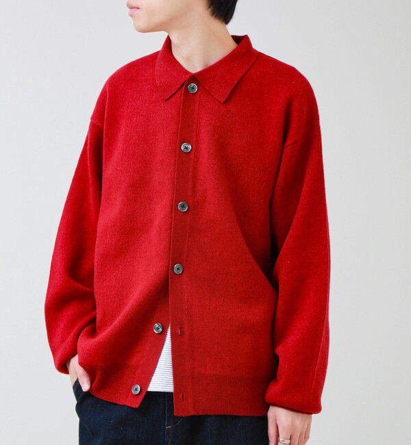 GLOSTER「Collared wool JK 衿付きニットカーディガン」|ニット・セーター|