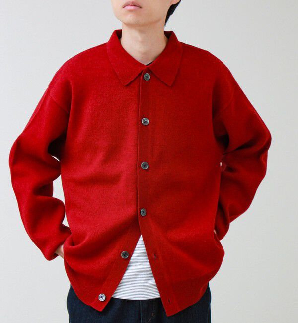 GLOSTER「Collared wool JK 衿付きニットカーディガン」|ニット・セーター|