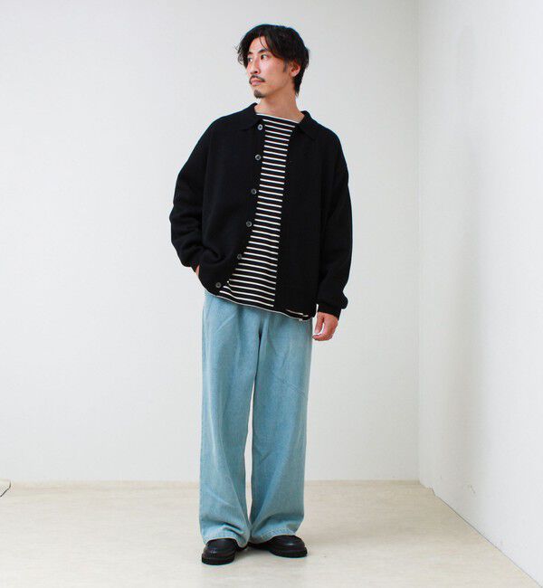 GLOSTER「Collared wool JK 衿付きニットカーディガン」|ニット・セーター|