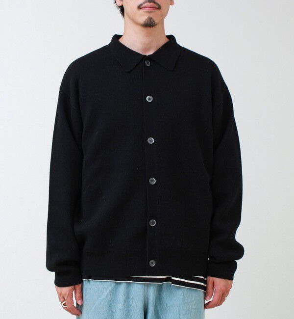 GLOSTER「Collared wool JK 衿付きニットカーディガン」|ニット・セーター|