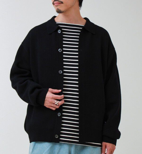 GLOSTER「Collared wool JK 衿付きニットカーディガン」|ニット・セーター|