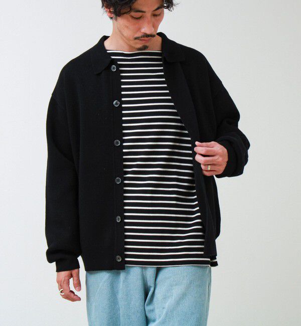 GLOSTER「Collared wool JK 衿付きニットカーディガン」|ニット・セーター|
