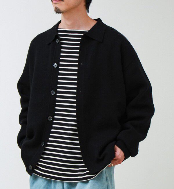 GLOSTER「Collared wool JK 衿付きニットカーディガン」|ニット・セーター|