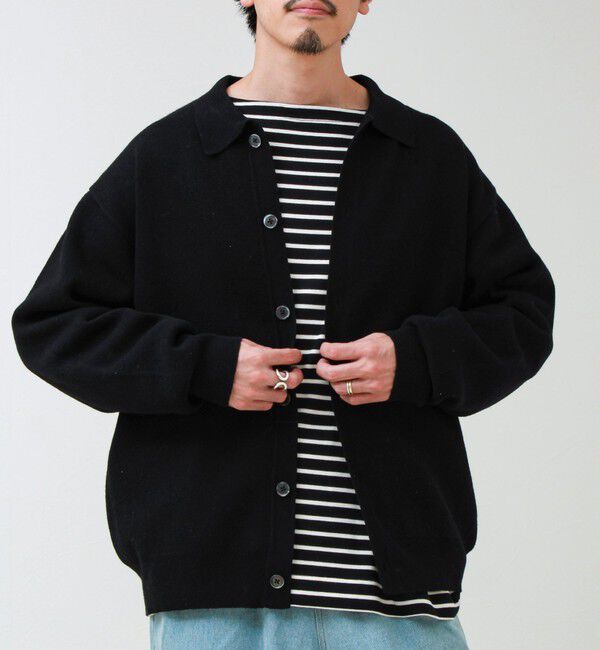 GLOSTER「Collared wool JK 衿付きニットカーディガン」|ニット・セーター|