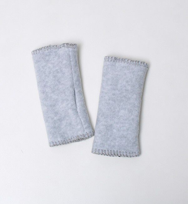 GLOSTER「【TWEEDMILL/ツイードミル】フィンガーレスフリースグローブ」|手袋|ライトグレー