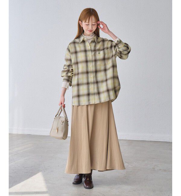 Rope&rsquo;Picnic「【WEB限定カラー】ロゴ刺繍チェックネルシャツ/2WAY」|シャツ・ブラウス|