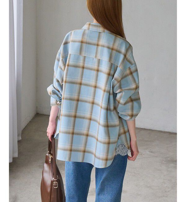 Rope&rsquo;Picnic「【WEB限定カラー】ロゴ刺繍チェックネルシャツ/2WAY」|シャツ・ブラウス|