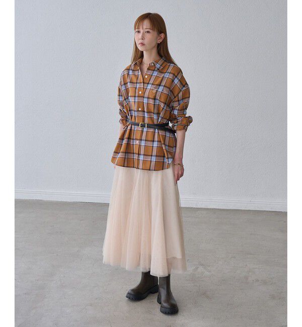 Rope&rsquo;Picnic「【WEB限定カラー】ロゴ刺繍チェックネルシャツ/2WAY」|シャツ・ブラウス|