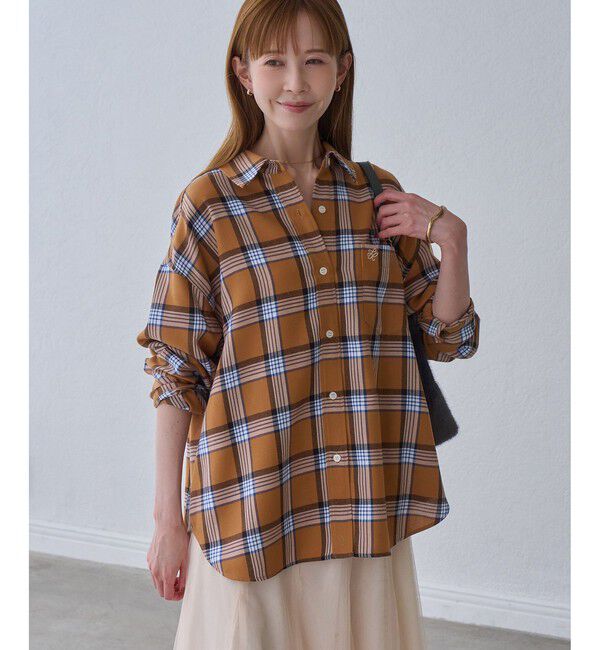 Rope&rsquo;Picnic「【WEB限定カラー】ロゴ刺繍チェックネルシャツ/2WAY」|シャツ・ブラウス|