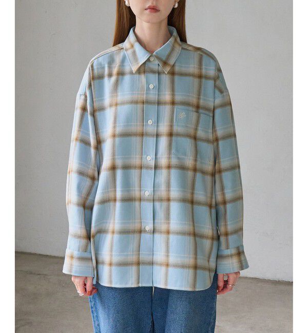 Rope&rsquo;Picnic「【WEB限定カラー】ロゴ刺繍チェックネルシャツ/2WAY」|シャツ・ブラウス|