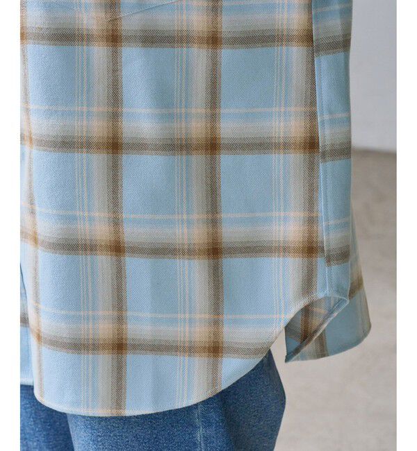 Rope&rsquo;Picnic「【WEB限定カラー】ロゴ刺繍チェックネルシャツ/2WAY」|シャツ・ブラウス|