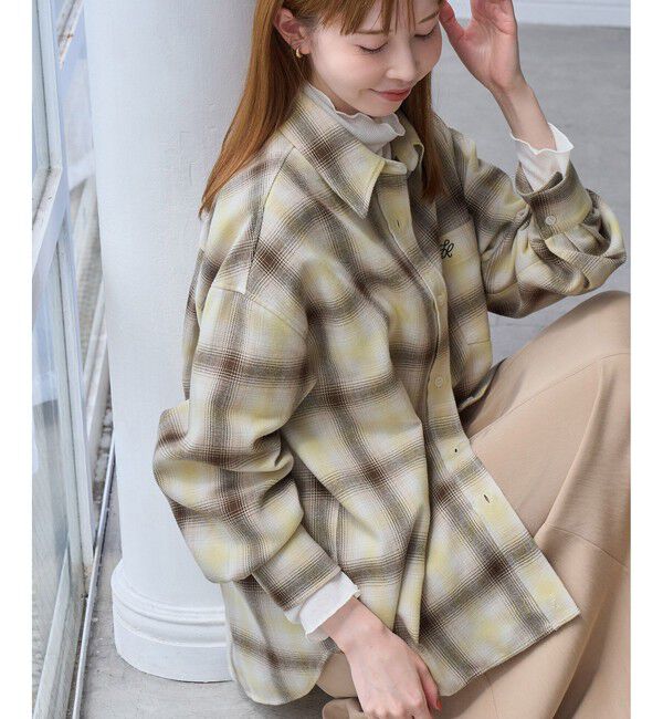 Rope&rsquo;Picnic「【WEB限定カラー】ロゴ刺繍チェックネルシャツ/2WAY」|シャツ・ブラウス|