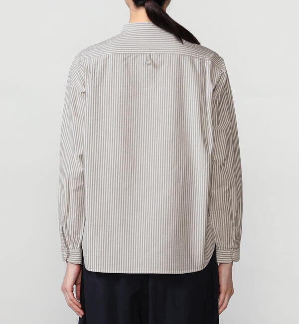 DANTON「DANTON | オックスフォード バンドカラーシャツ STRIPE WOMEN」|シャツ・ブラウス|