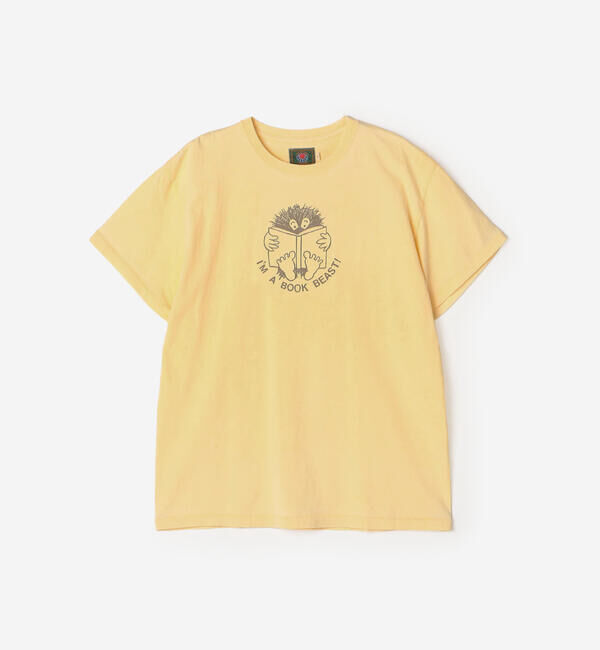  「MODUCT | クルーネックTシャツ "I'M A BOOK BEAST!" MEN」|Tシャツ・カットソー|YELLOW系1