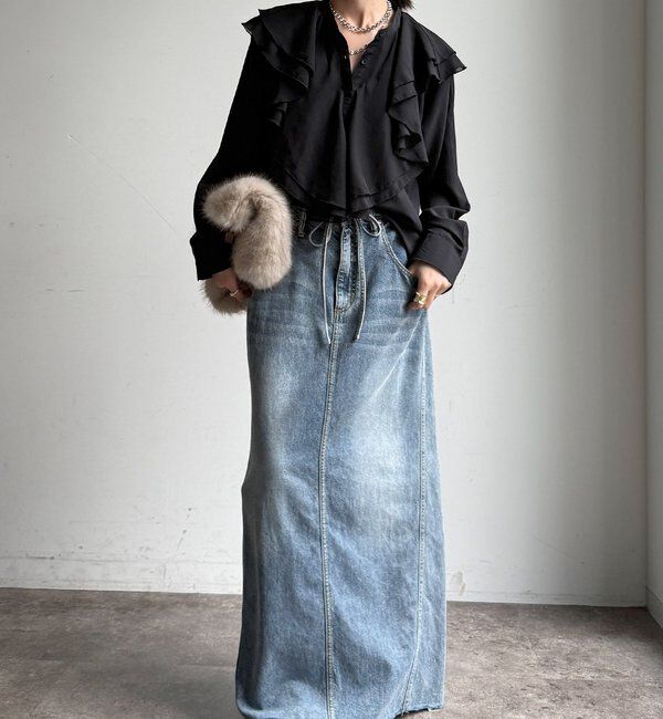  「【WEB限定】フリルカラーブラウス」|シャツ・ブラウス|