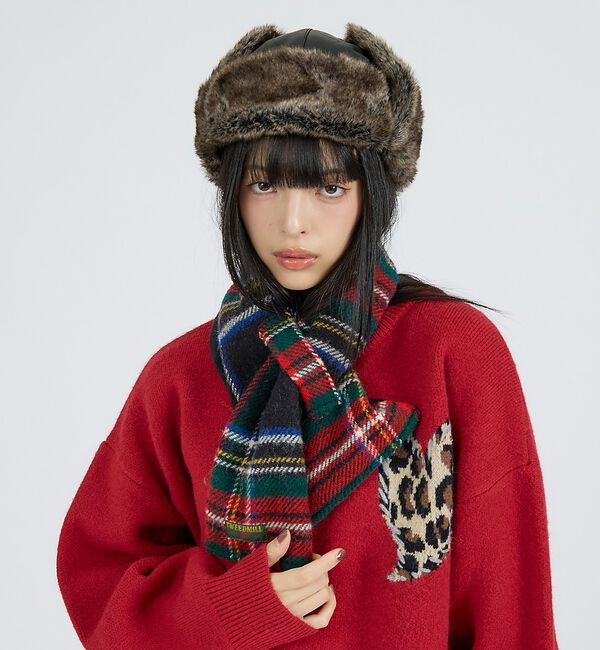 ABAHOUSE「【TWEEDMILL / ツイードミル】Fleece Double Face L」|マフラー|