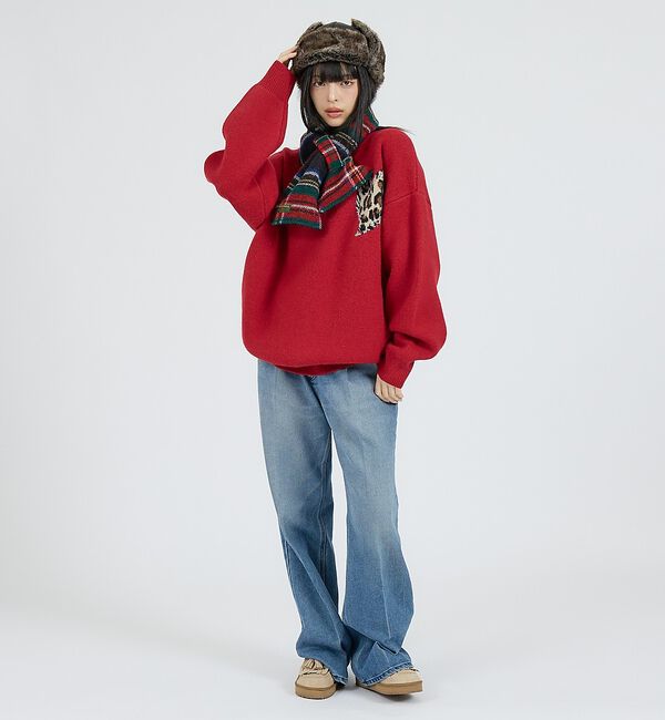 ABAHOUSE「【TWEEDMILL / ツイードミル】Fleece Double Face L」|マフラー|
