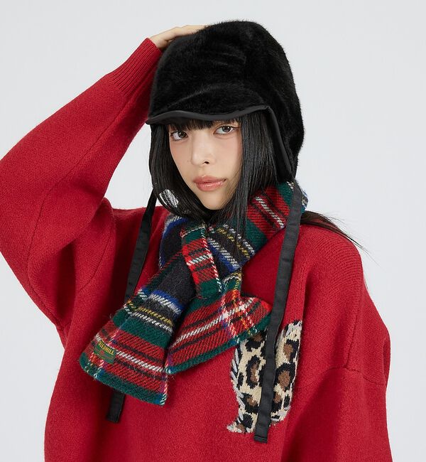 ABAHOUSE「【TWEEDMILL / ツイードミル】Fleece Double Face L」|マフラー|