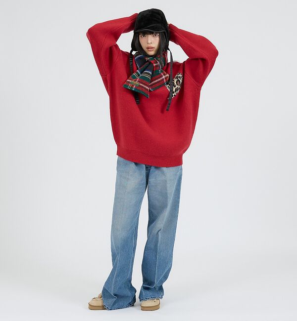 ABAHOUSE「【TWEEDMILL / ツイードミル】Fleece Double Face L」|マフラー|