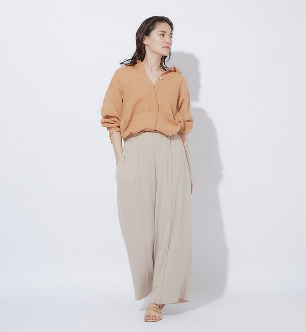 qualite「【セットアップ対応】ドレープワイドストレートパンツ」|その他|