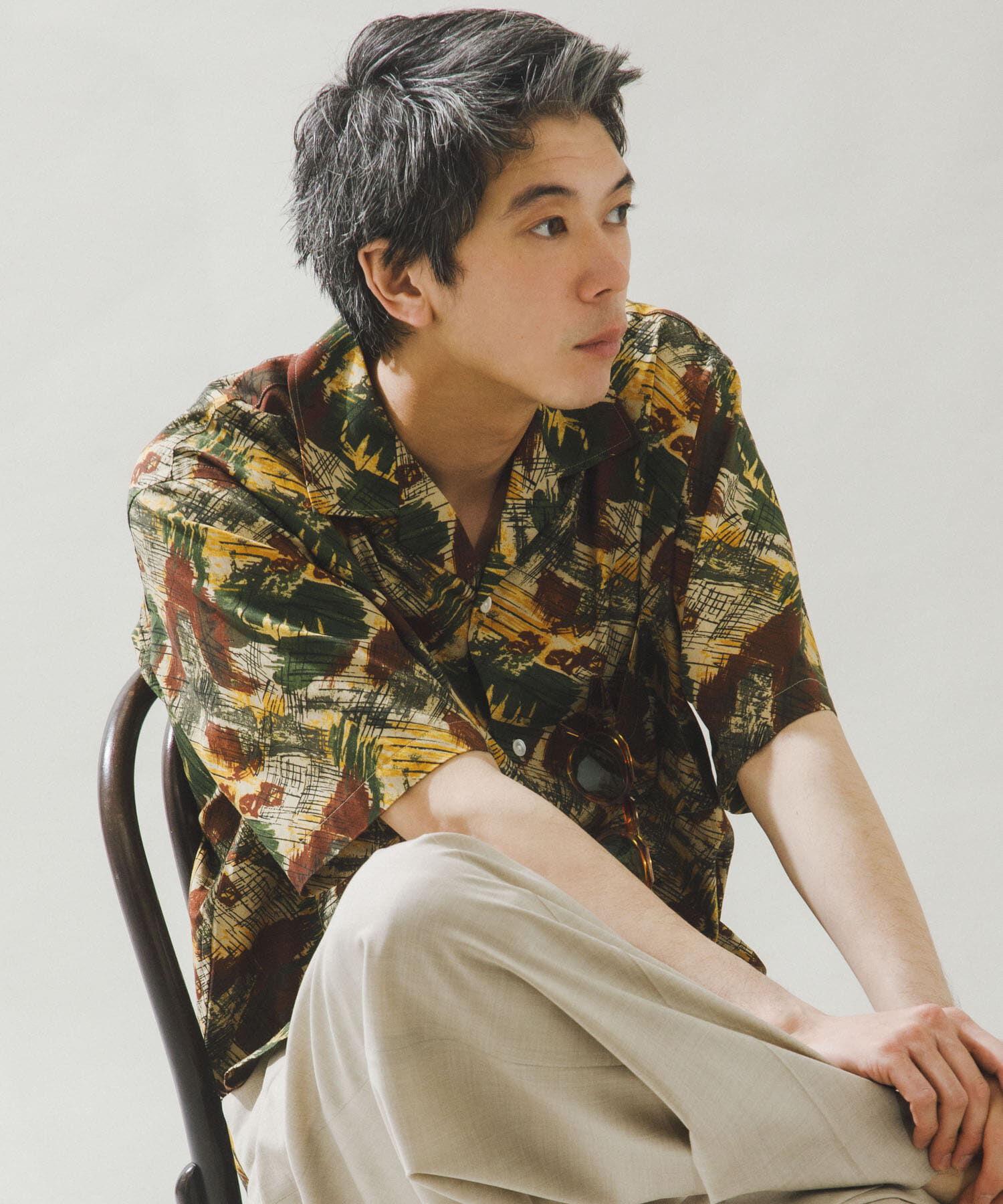 URBAN RESEARCH「LONGCHAMP OPEN COLLAR SHIRTS」|シャツ・ブラウス|