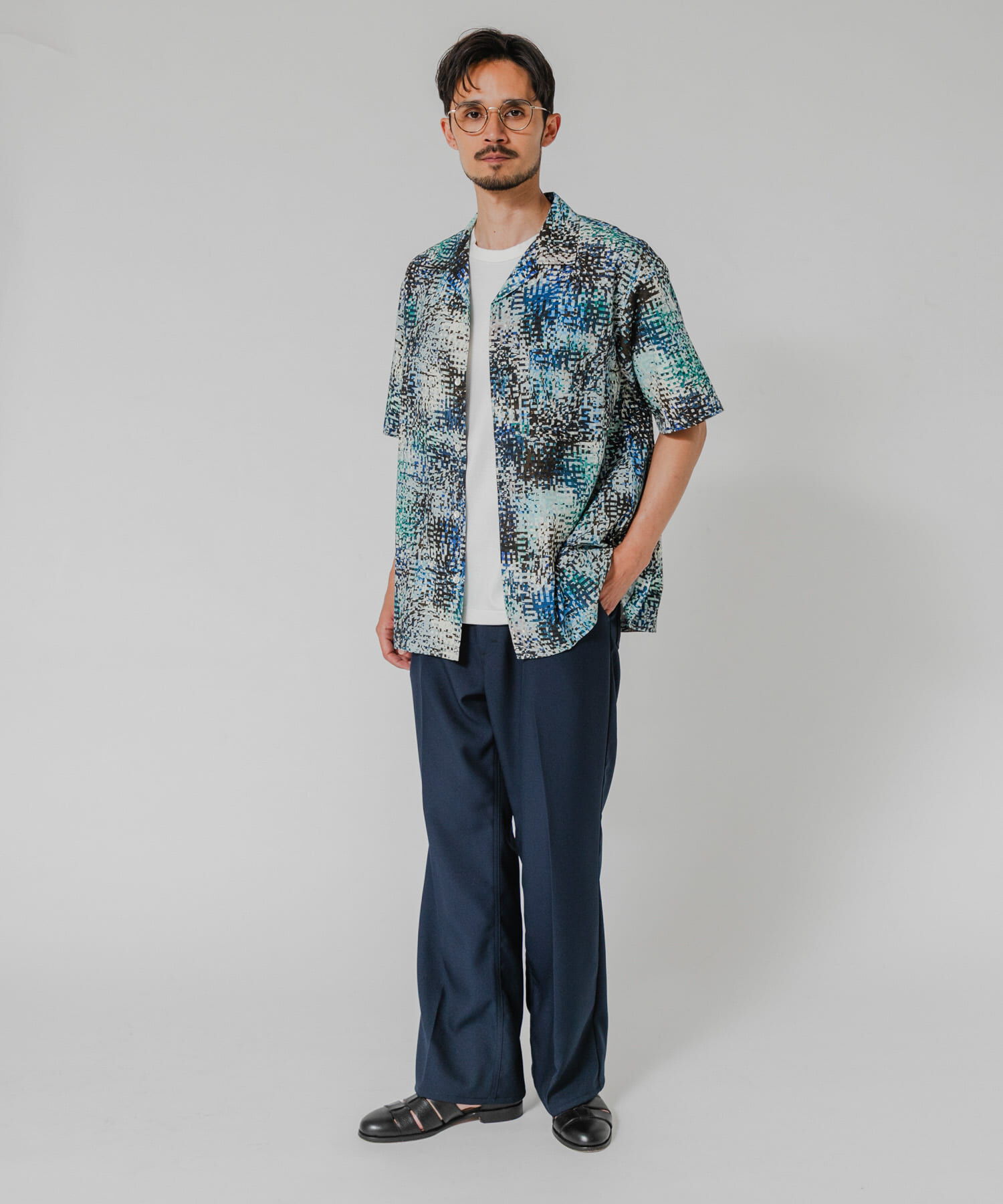 URBAN RESEARCH「LONGCHAMP OPEN COLLAR SHIRTS」|シャツ・ブラウス|
