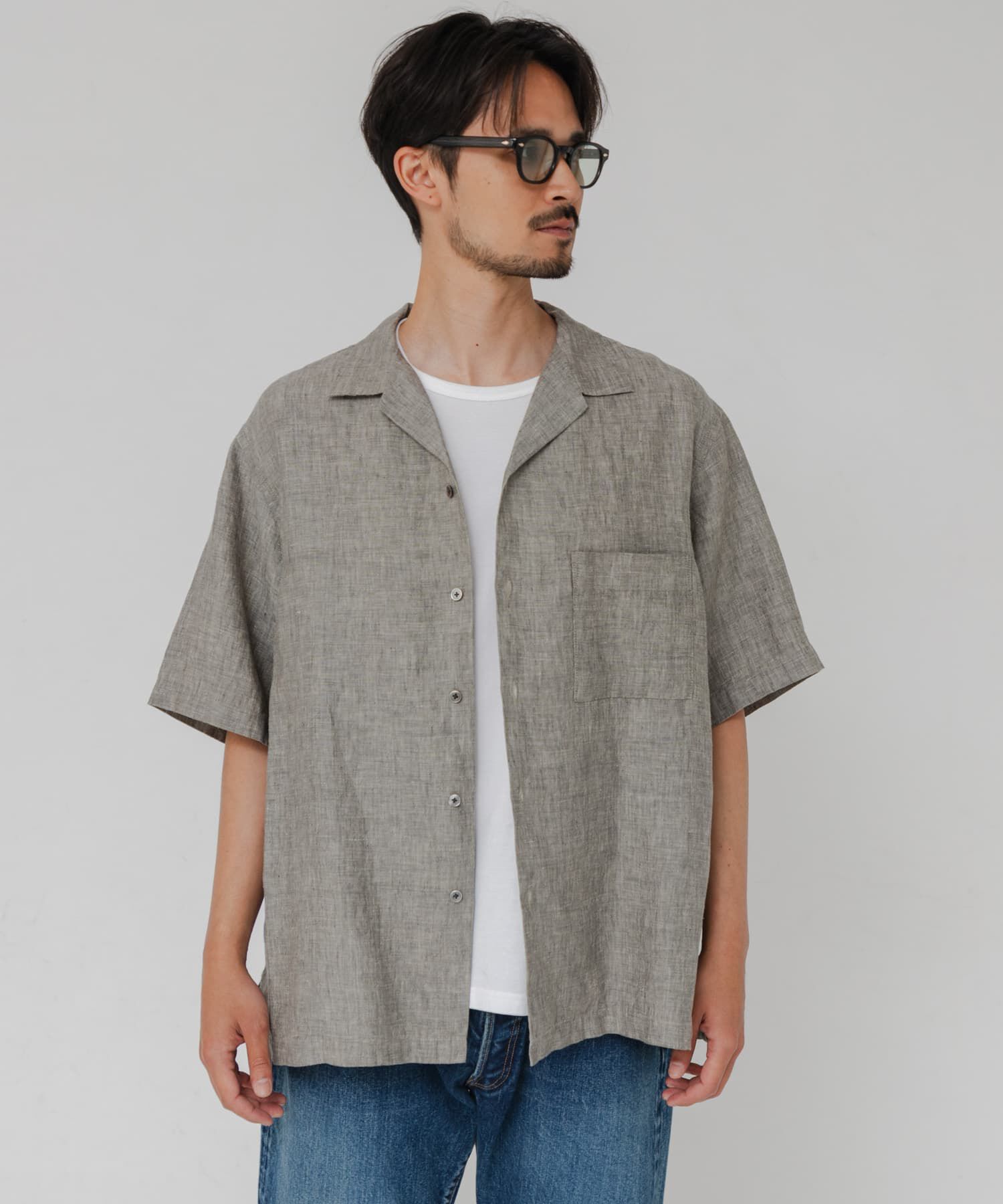URBAN RESEARCH「LINEN CHAMBRAY O/C SHIRTS」|シャツ・ブラウス|