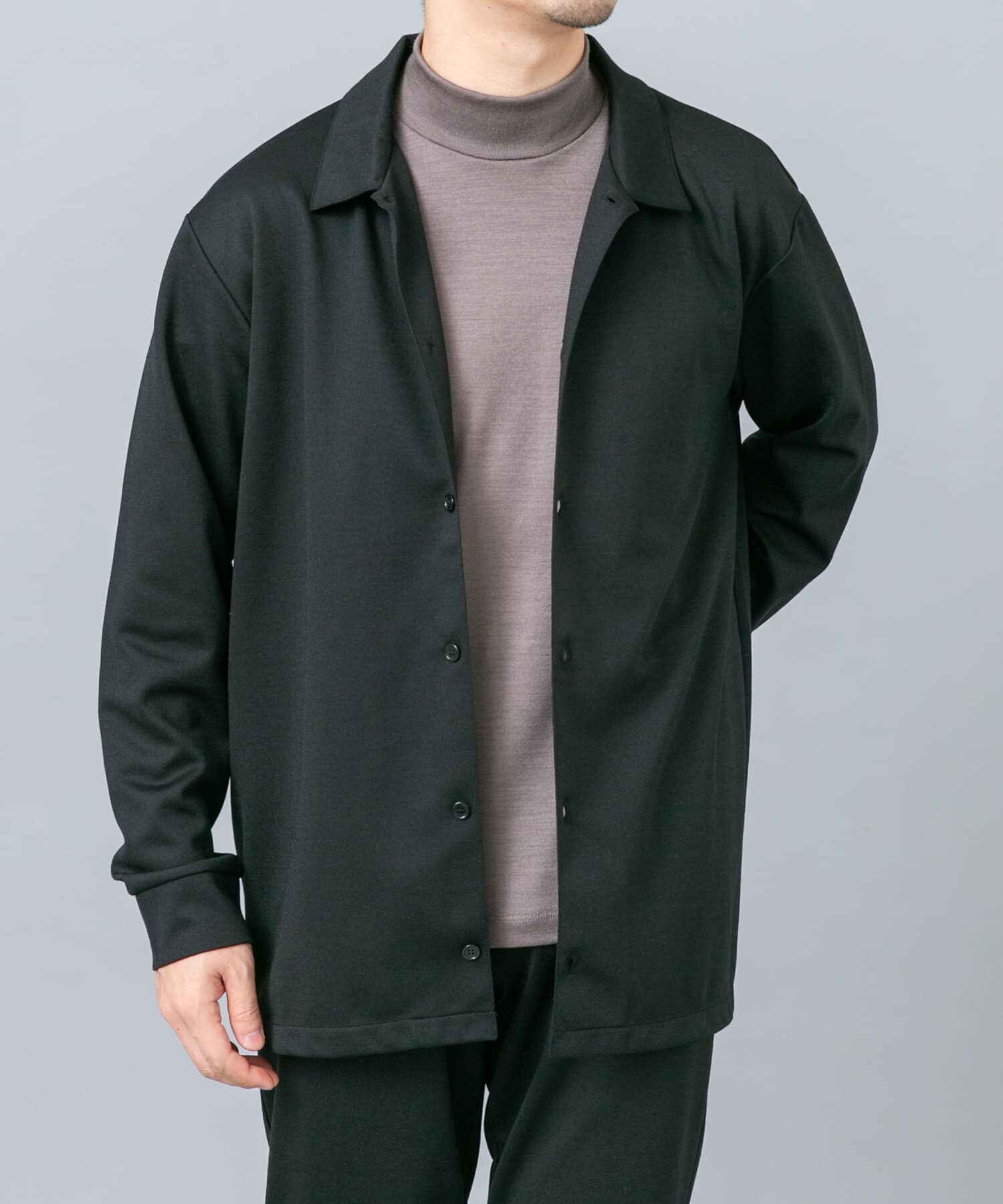 URBAN RESEARCH ROSSO「『セットアップ対応/防シワ』ウールジャージーシャツカーディガン」|シャツ・ブラウス|