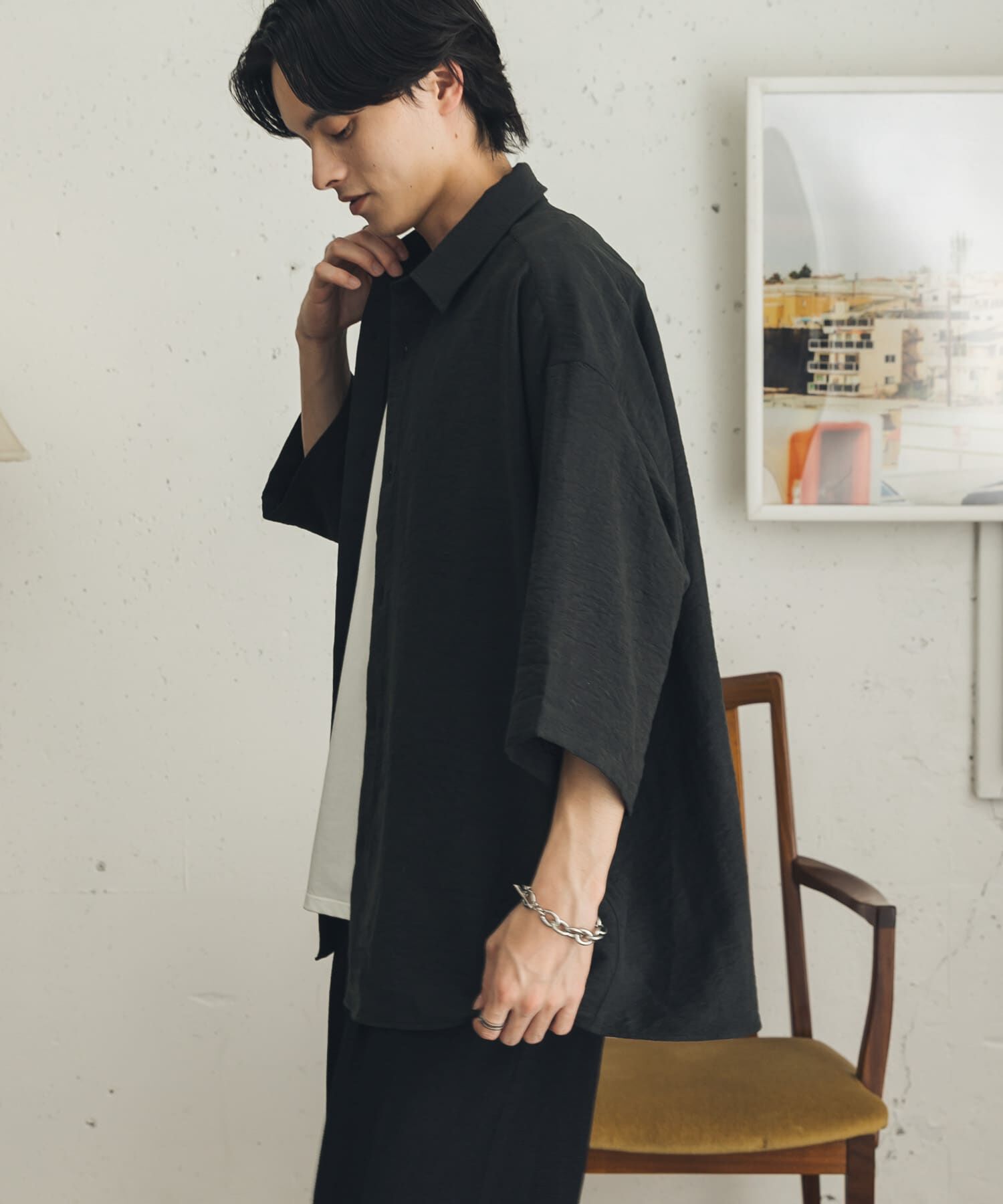 SENSE OF PLACE by URBAN RESEARCH「スエードタッチエクストラルーズショートスリーブシャツ」|シャツ・ブラウス|