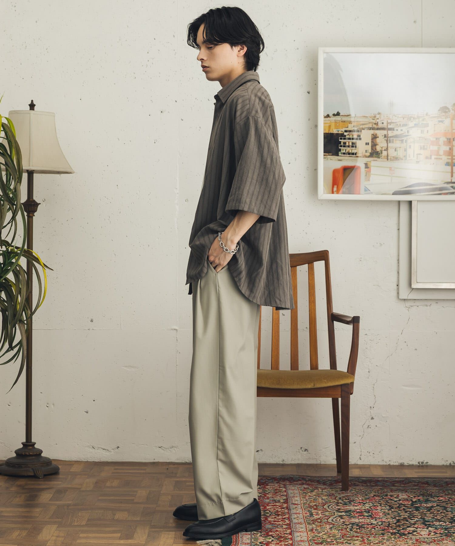 SENSE OF PLACE by URBAN RESEARCH「スエードタッチエクストラルーズショートスリーブシャツ」|シャツ・ブラウス|