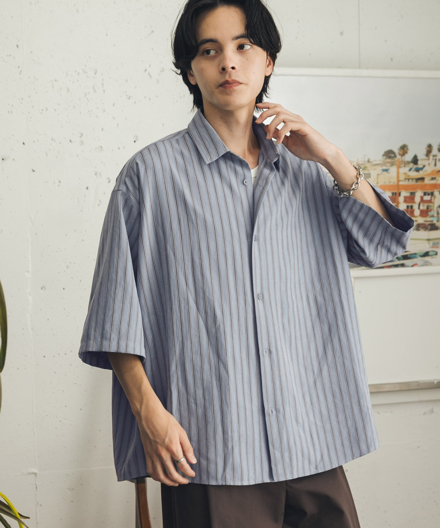 SENSE OF PLACE by URBAN RESEARCH「スエードタッチエクストラルーズショートスリーブシャツ」|シャツ・ブラウス|