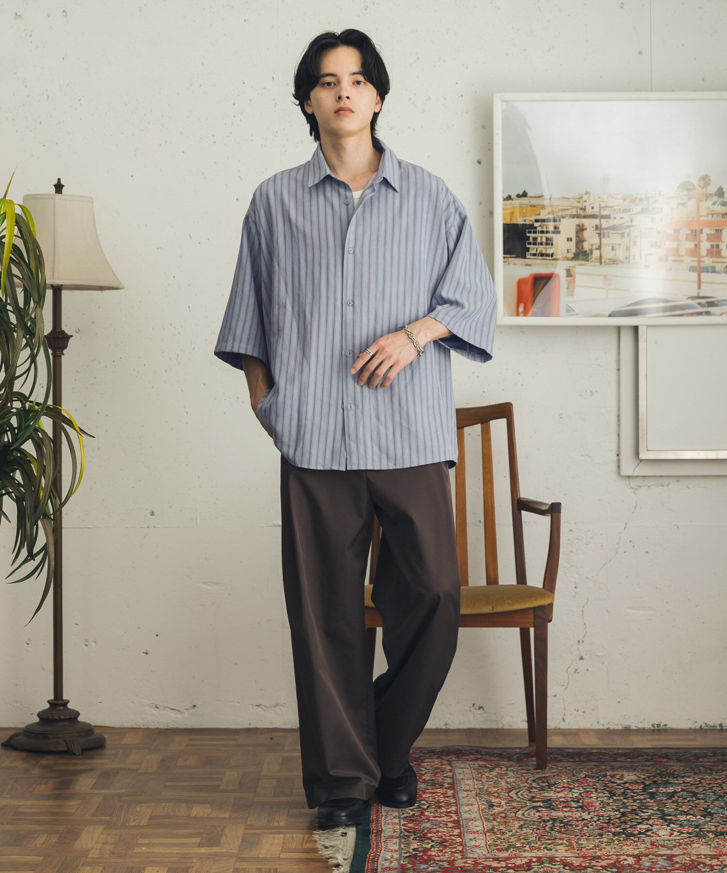SENSE OF PLACE by URBAN RESEARCH「スエードタッチエクストラルーズショートスリーブシャツ」|シャツ・ブラウス|