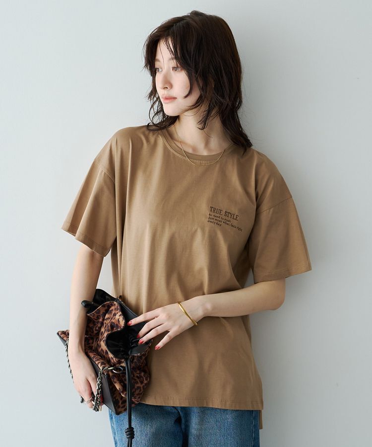 YECCA VECCA「刺繍ロゴTee」|Tシャツ・カットソー|Beige