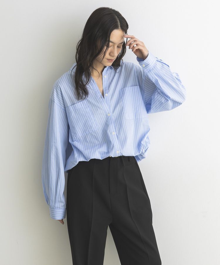 GARAGE OF GOOD CLOTHING「裾ドロストロングスリーブスクエアシャツ」|シャツ・ブラウス|