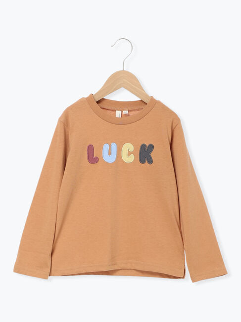 Samansa Mos2 Lagom「パッチワークロゴロンT」|Tシャツ・カットソー|オレンジ
