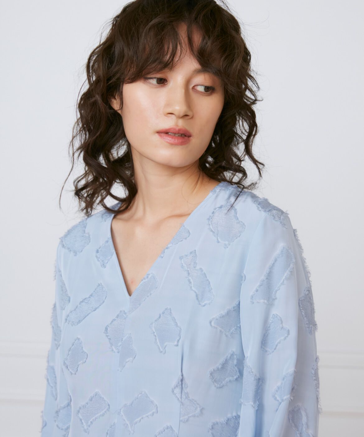 INED「《大きいサイズ》ミディ丈ワンピース　《la veille by SUPERIOR CLOSET》」|ワンピース|
