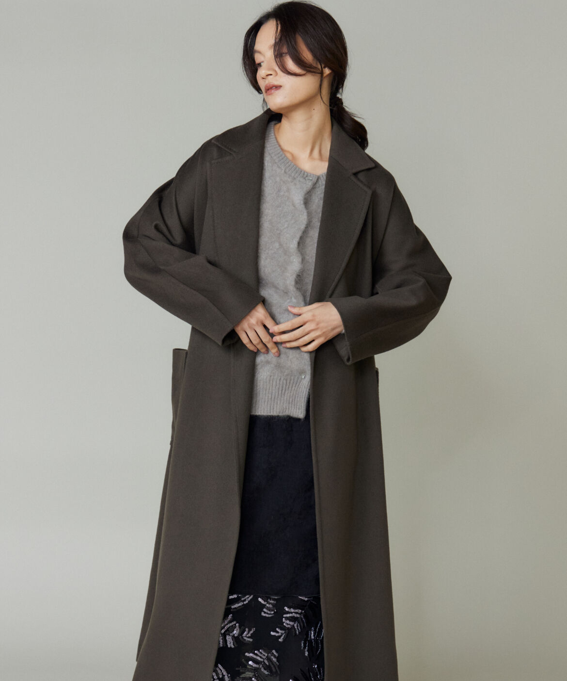 la veille by SUPERIOR CLOSET「《大きいサイズ》トレンチコート」|トレンチコート|カーキ3